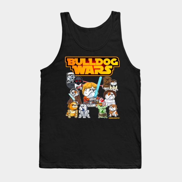 Bulldog Wars Tank Top by darklordpug